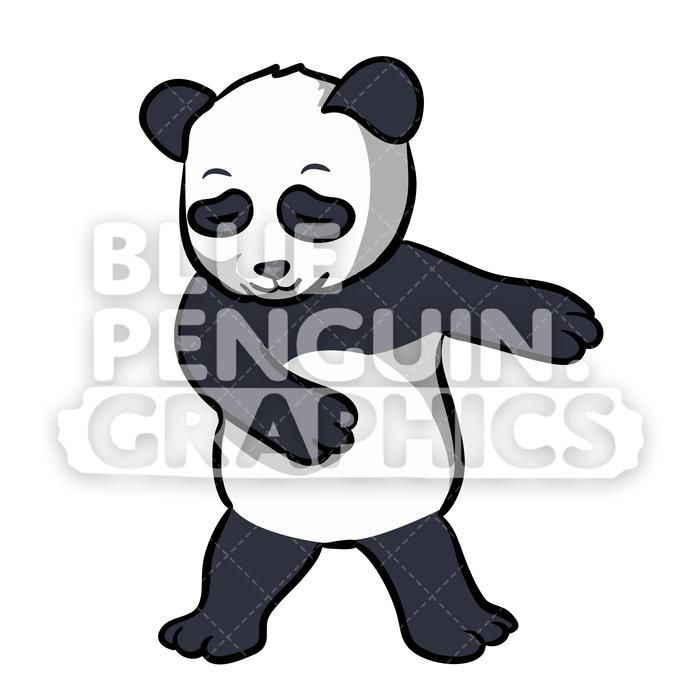 700x700 Panda Floss Dance Vector Cartoon Clipart Illustration Floss