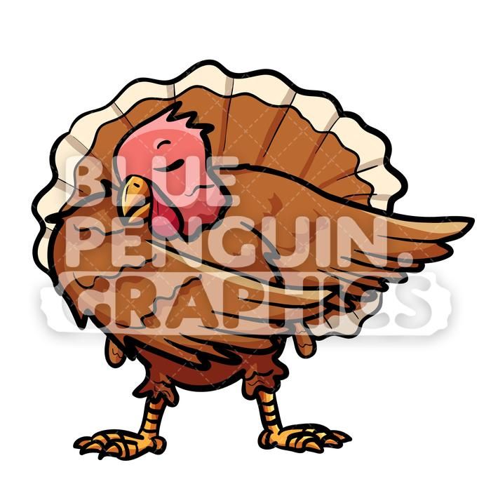 700x700 Turkey Floss Dance Vector Cartoon Clipart Illustration Floss