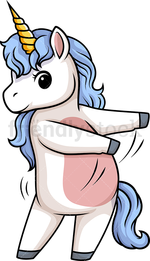 577x1000 Unicorn Doing The Floss Dance Cartoon Clipart Vector