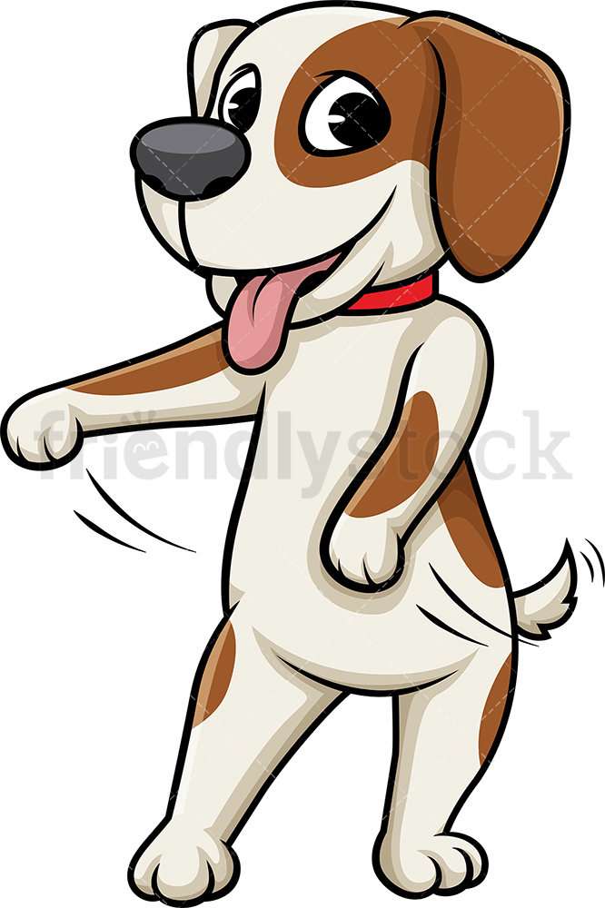 666x1000 Dog Doing The Floss Dance Cartoon Clipart Vector