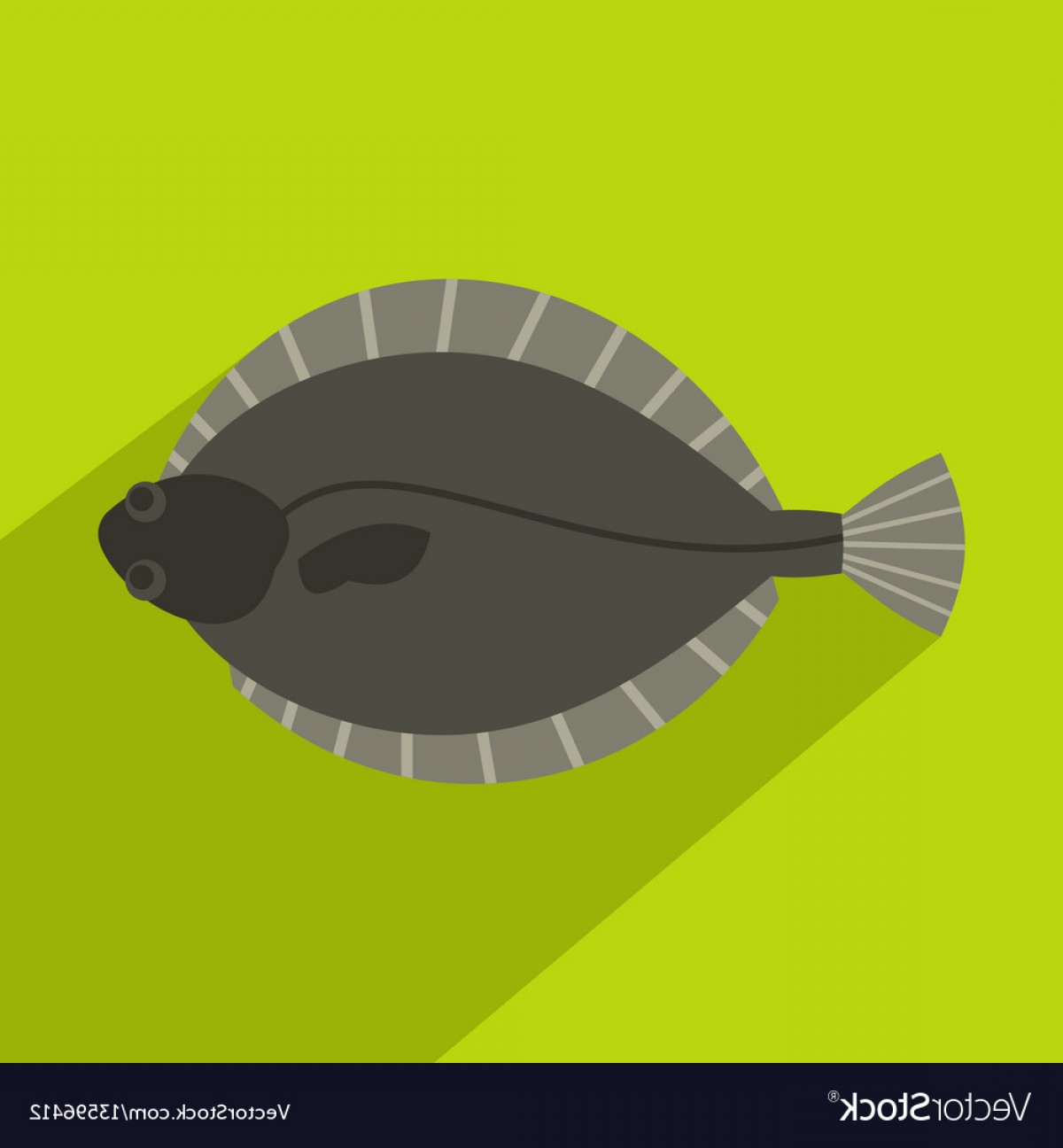 1200x1296 Flounder Fish Icon Flat Style Vector Cultracing