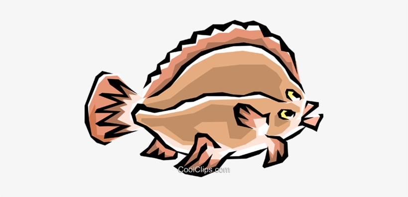 820x396 Flounder Fish Royalty Free Vector Clip Art Illustration