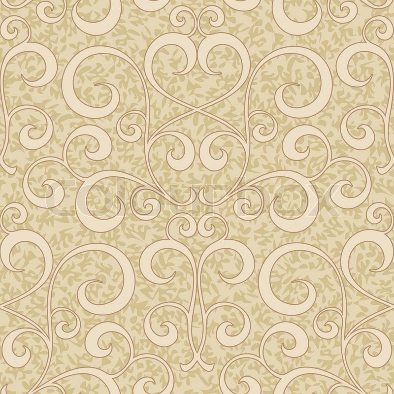 800x800 Abstract Beige Flourish Floral Swirl Stock Vector Colourbox