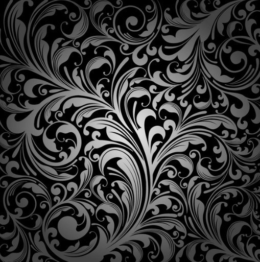 509x513 Free Dark Flourish Vector Background