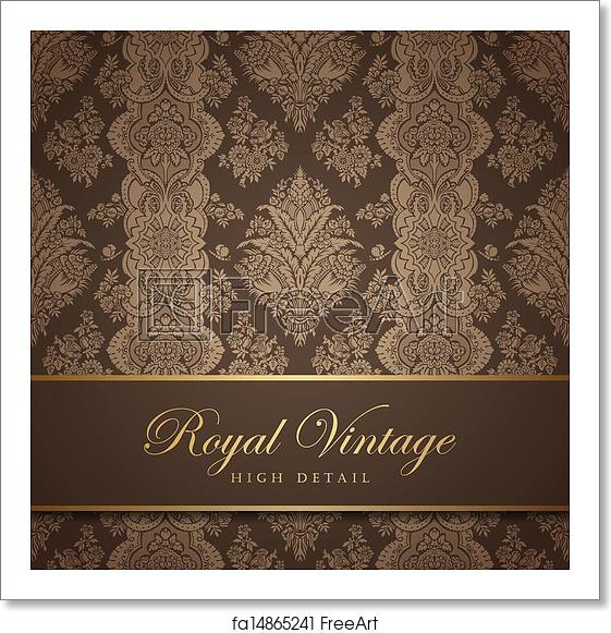 561x581 Free Art Print Of Vintage Wallpaper Design Flourish Background