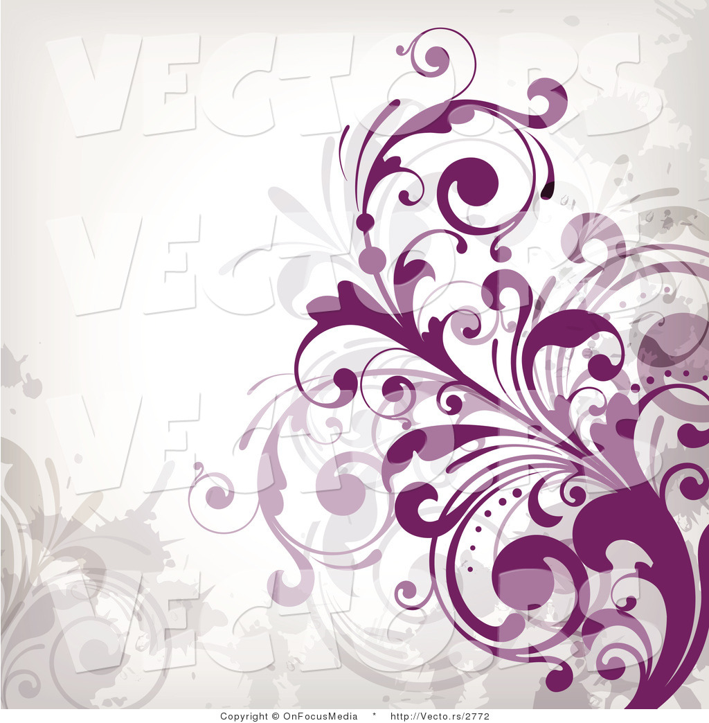 1024x1044 Vector Of Purple Flourish Vines Background Design On White