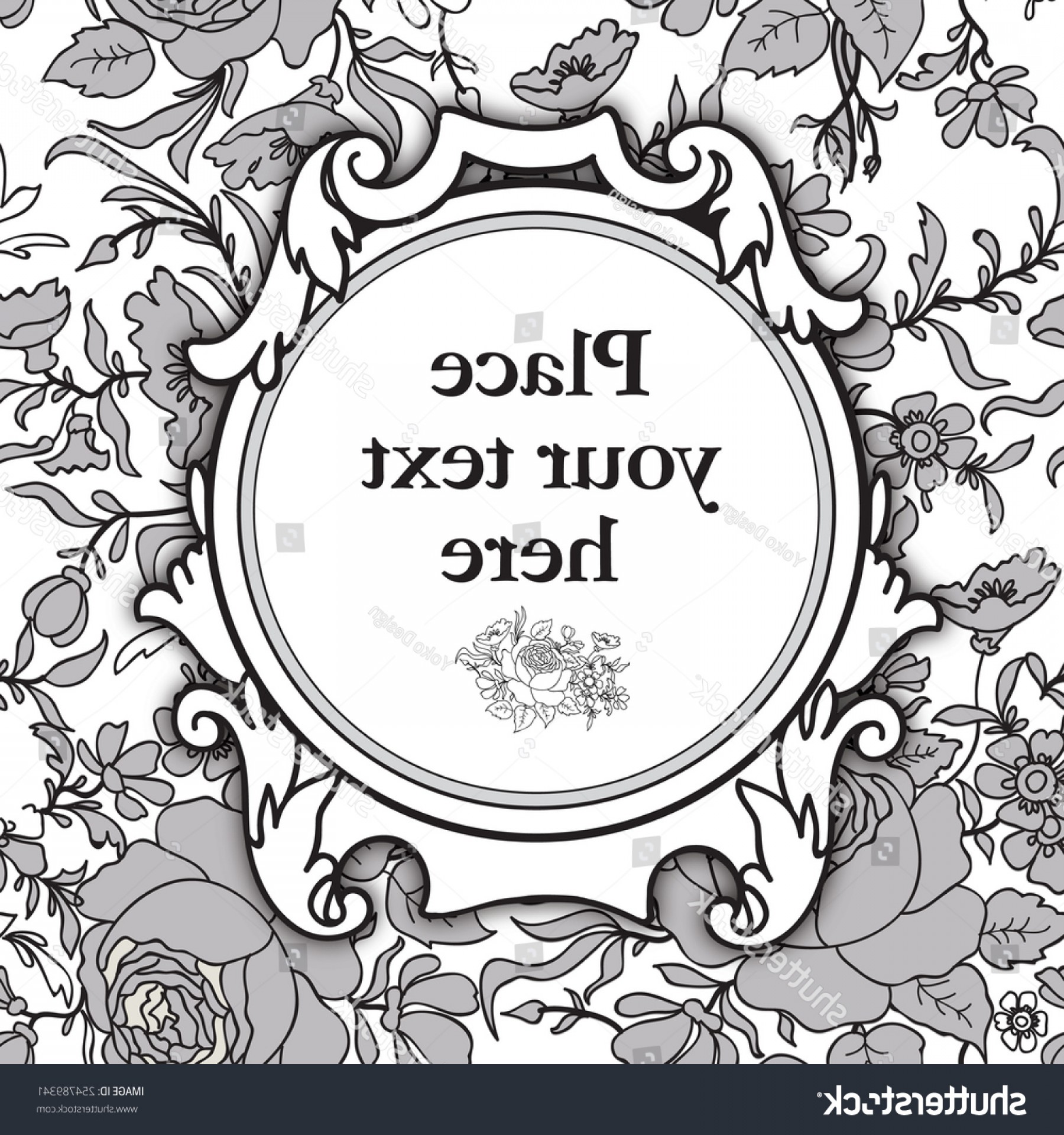 1800x1920 Frame Over Floral Background Flourish Border Hoodamathrun