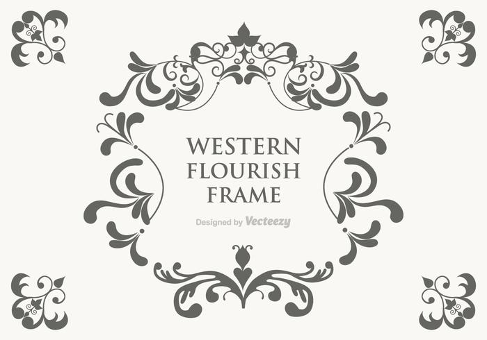 700x490 Vector Western Flourish Frame