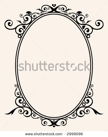 371x470 Free Clipart Oval Frames Oval Flourish Frame Stock Vector