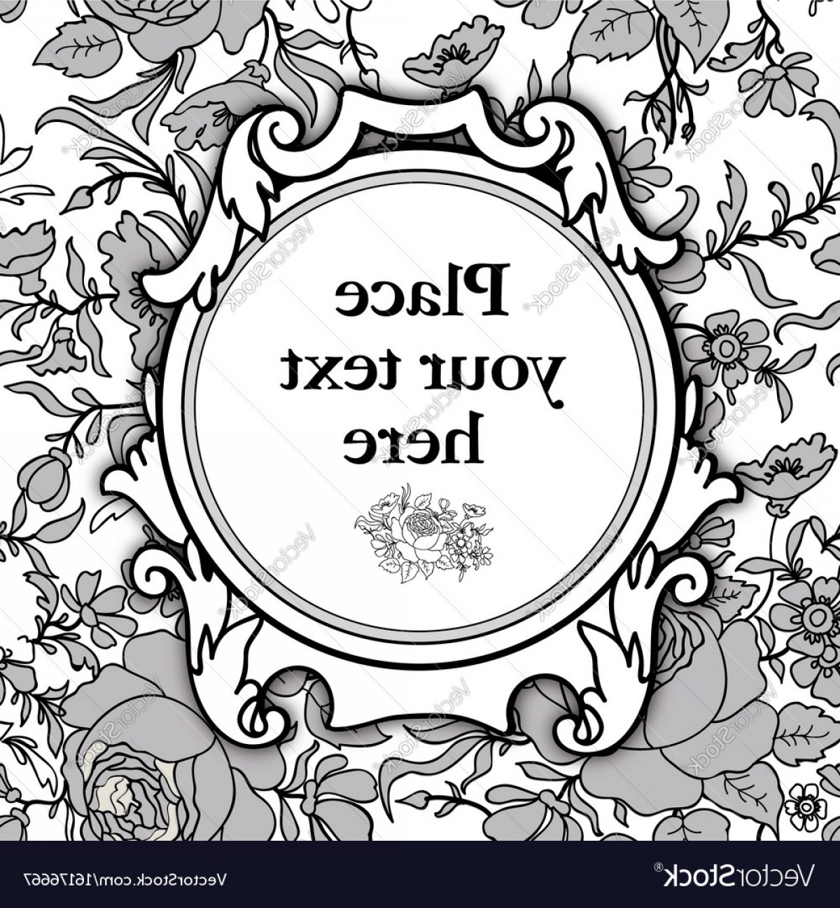 1200x1296 Floral Background Vintage Frame Cover Flourish Vector Soidergi