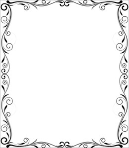260x300 Flourish Frame Vector Design Royalty Free Stock Image
