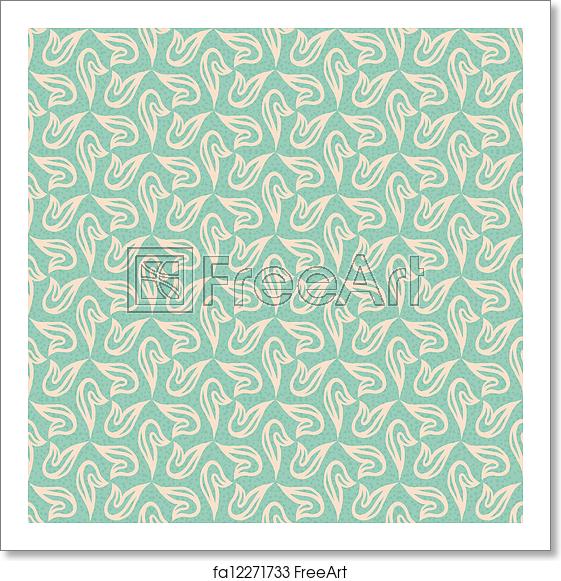 561x581 Free Art Print Of Delicate Vector Flourish Seamless Pattern