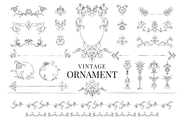 626x416 Vintage Flourish Ornament Illustration Vector Free Download