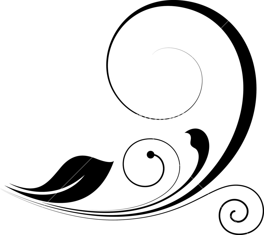 1000x888 Decorative Flourish Vector Royalty Free Stock Image