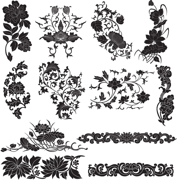 Plant Flourish Decorative Elements Vector Free Vector In Adobe 589x600 Plant Flourish Decorative Elements Vector Free Vector In Adobe