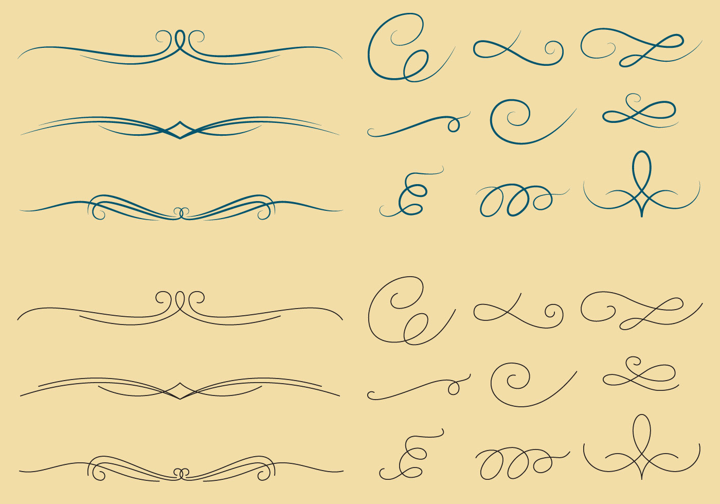 Flourish Free Vector Art 1400x980 Flourish Free Vector Art