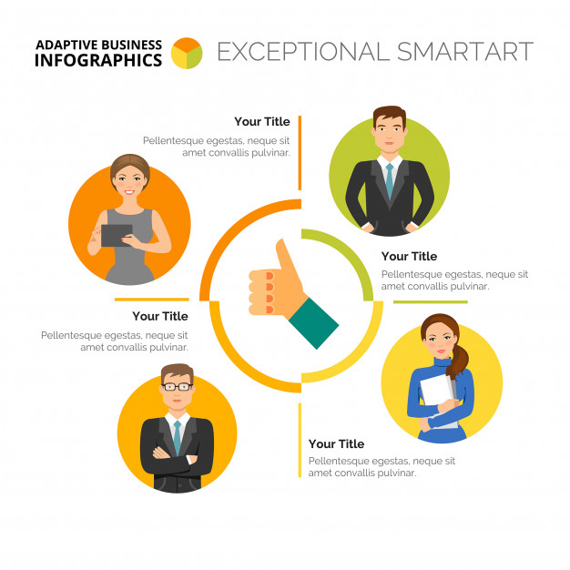 626x626 Flow Chart With Four Options Template Vector Free Download