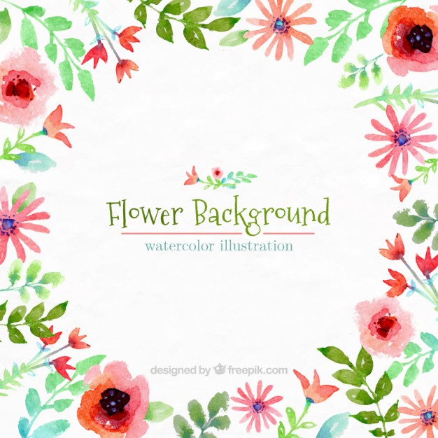Hand Painted Flower Background Vector Premium Download 626x626 Hand Painted Flower Background Vector Premium Download