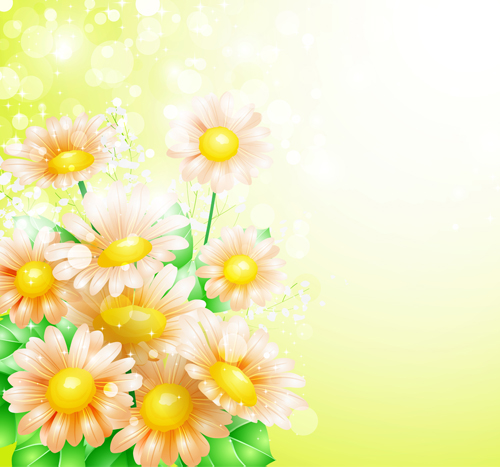 Shiny Spring Flowers Creative Background Vector Free Download 500x467 Shiny Spring Flowers Creative Background Vector Free Download