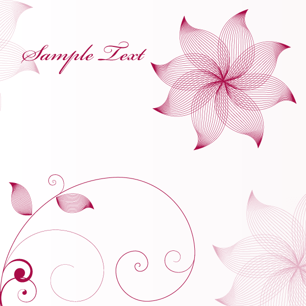 Stylish Flower Vector Background 600x600 Stylish Flower Vector Background