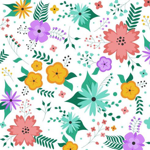 Colorful Flower Background Vector 490x490 Colorful Flower Background Vector