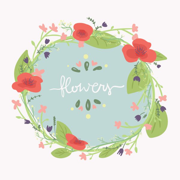 Flowers Banner Free Vector 600x600 Flowers Banner Free Vector