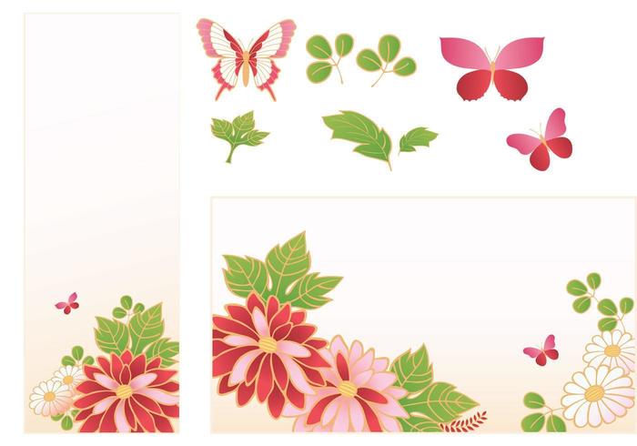 Pink Flower Banner Vector Pack 700x490 Pink Flower Banner Vector Pack