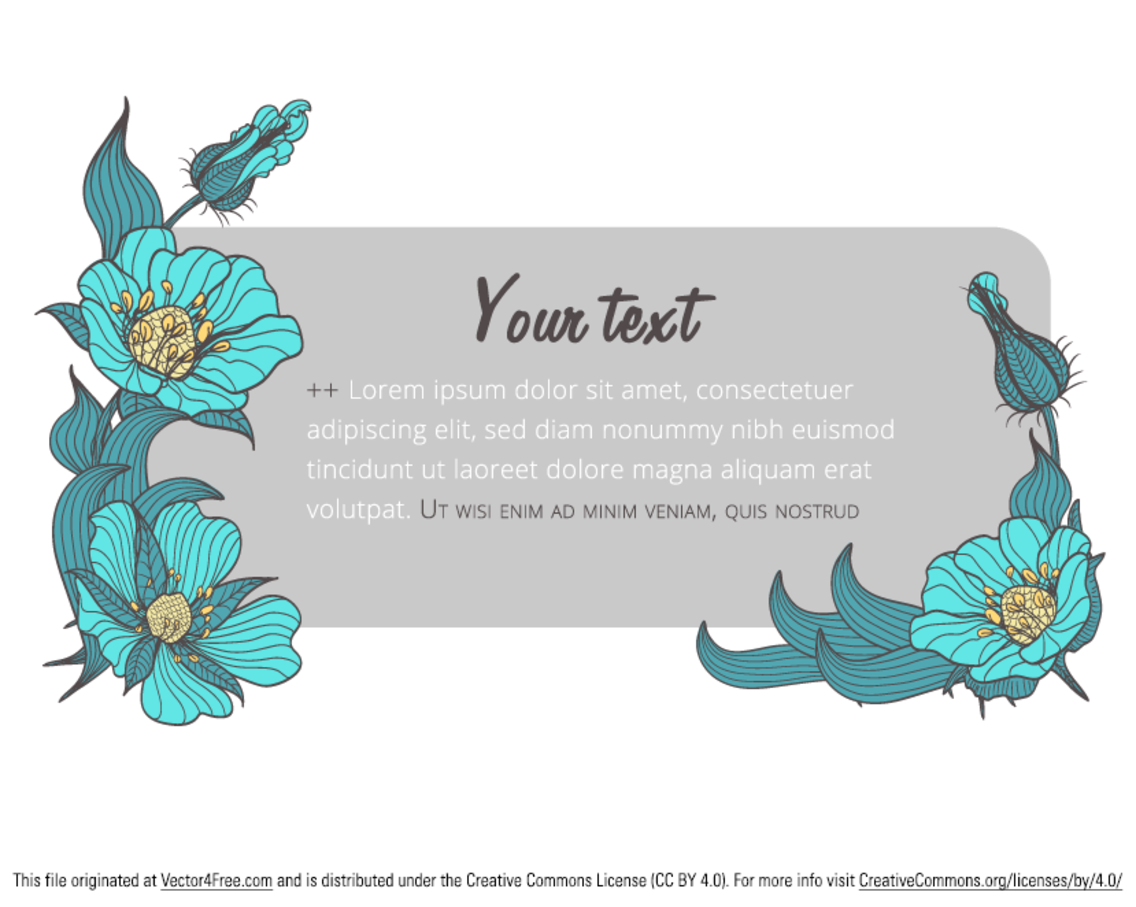 Flower Banner Template 1136x907 Flower Banner Template