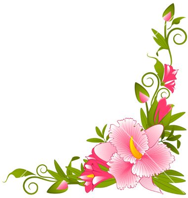 380x400 Flower Border Vector Art