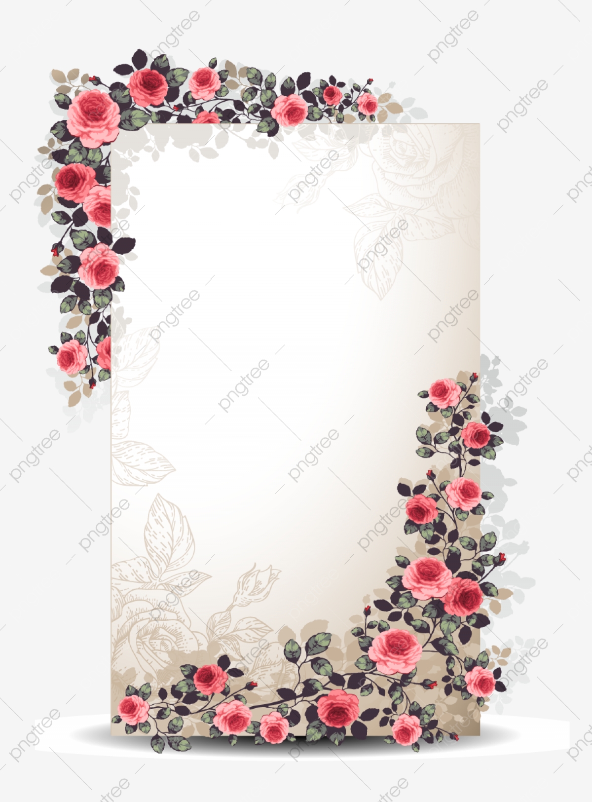 1200x1625 Vector Flowers Border, Vector Flowers, Decorative Flowers, Vector