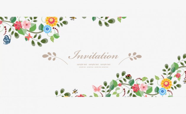 630x388 Vector Fresh Flowers Border Material, Flower Border, Vector Floral