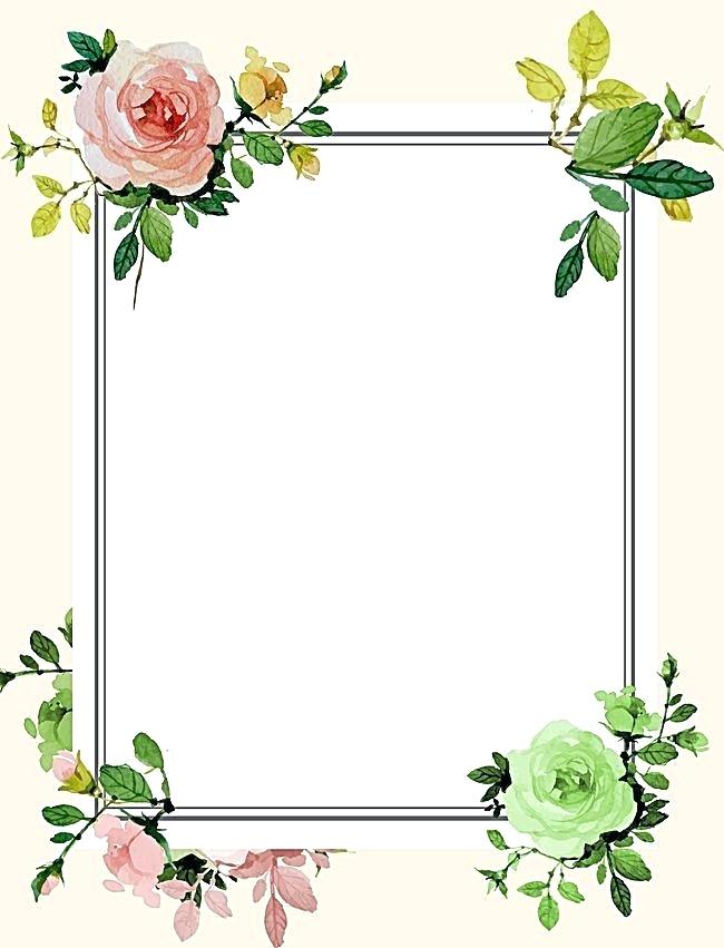 650x851 Flowers Border Vector