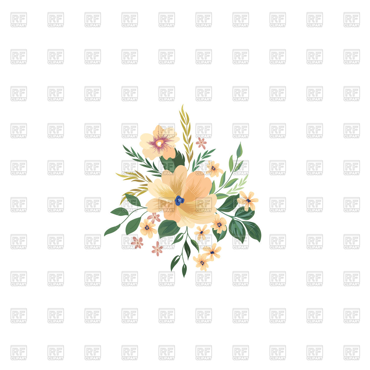 Flower Bouquet Vector Image Of Objects Terriana 1200x1200 Flower Bouquet Vector Image Of Objects Terriana