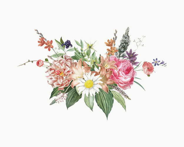 Mixed Flower Bouquet Vector Free Download 626x502 Mixed Flower Bouquet Vector Free Download