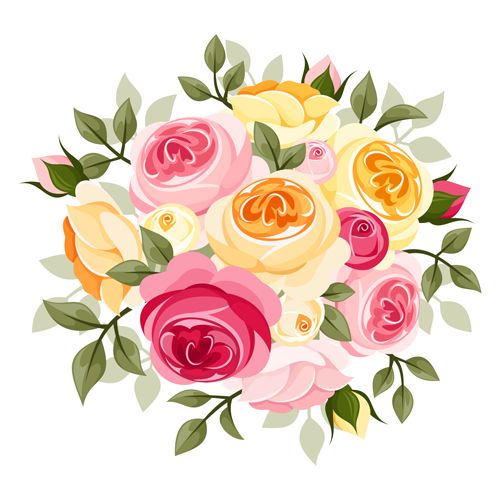 Elegant Flowers Bouquet Vector Free Vector Vector Flowers 500x500 Elegant Flowers Bouquet Vector Free Vector Vector Flowers