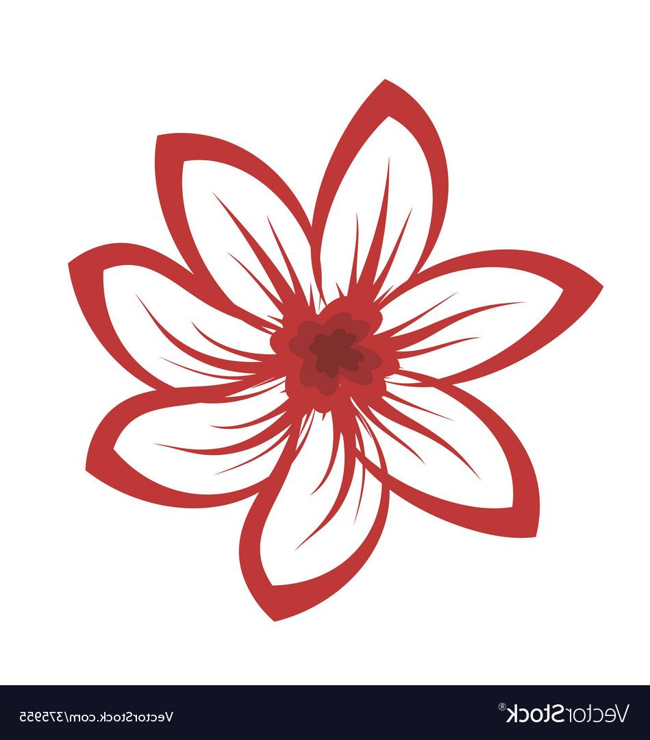 Красный цветок логотип