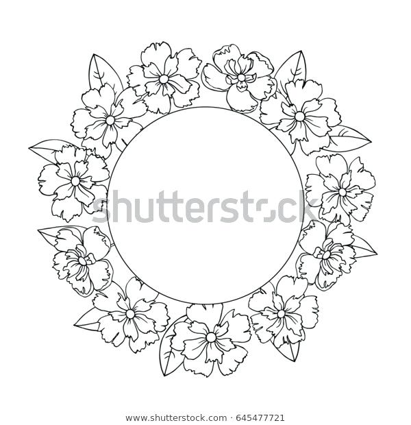 Vector Flowers In Circle 600x620 Vector Flowers In Circle