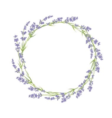 Circle Of Lavender Flowers Vector 380x400 Circle Of Lavender Flowers Vector