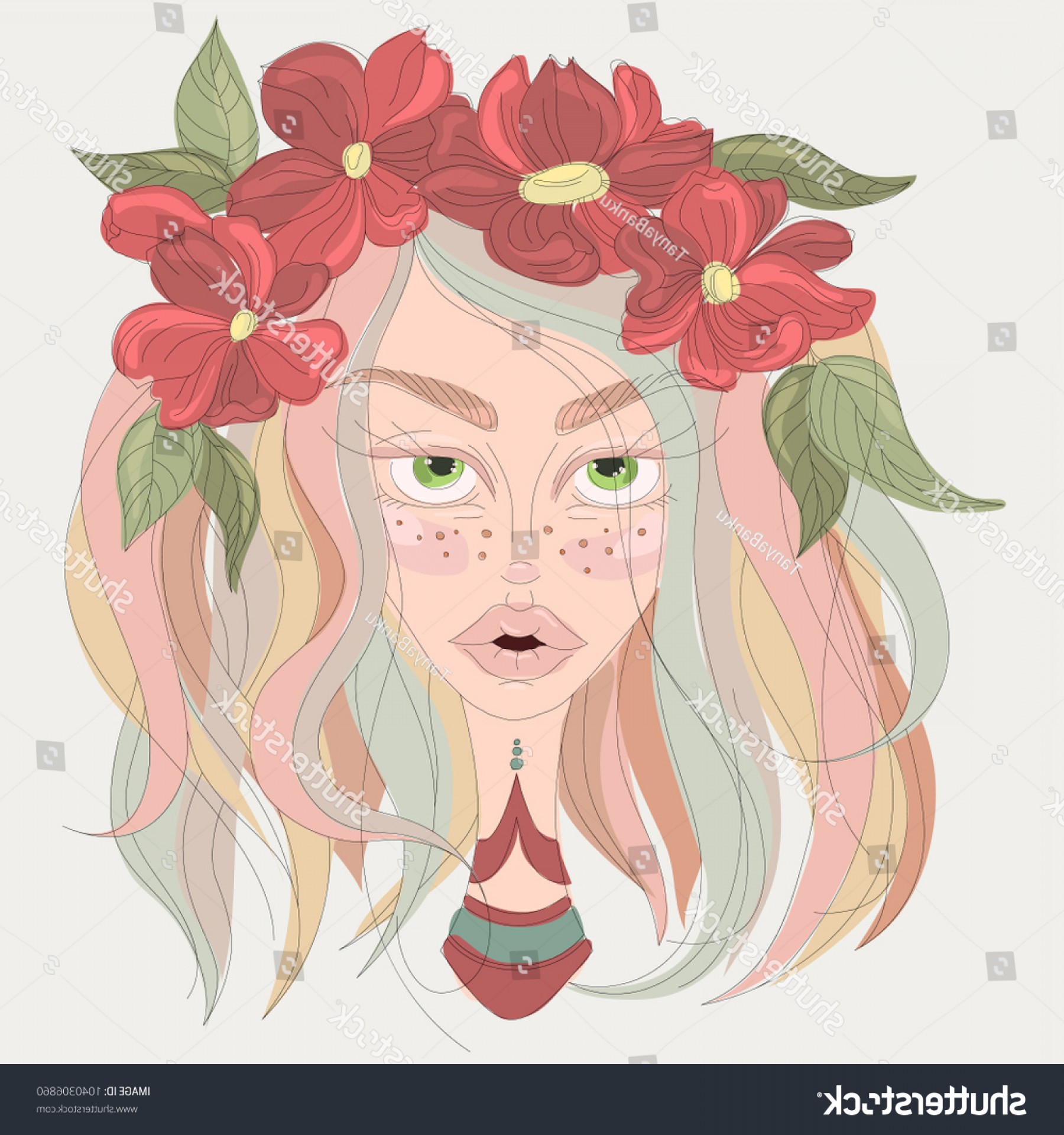 1800x1920 Portrait Girl Colorful Hair Flower Crown Catchsplace
