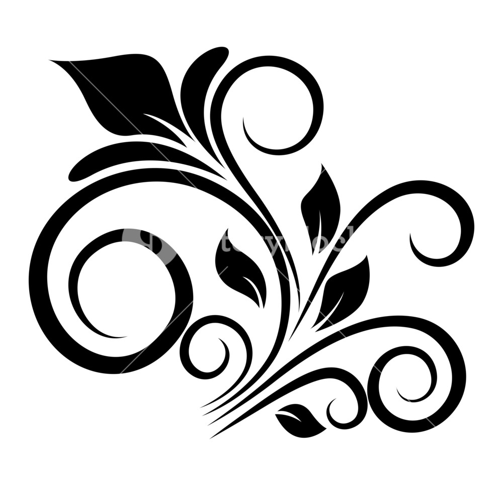 1000x967 Retro Floral Design Elements Vector Royalty Free Stock Image