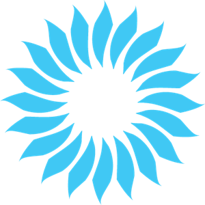 300x300 Blue Flower Design Logo Vector