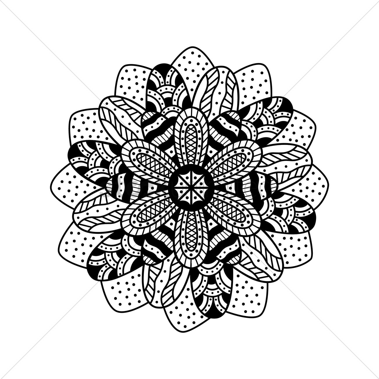 1300x1300 Decorative Floral Design Vector Image