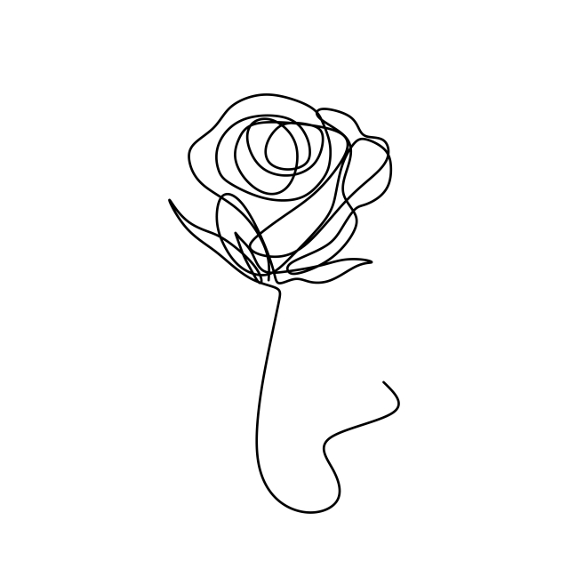 640x640 Flower Continuous One Line Art Drawing Vector Illustration Awesome