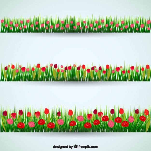 626x626 Flowers Field Banners Vector Free Download