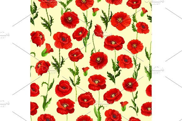 580x386 Spring Flower Field Seamless Pattern Background