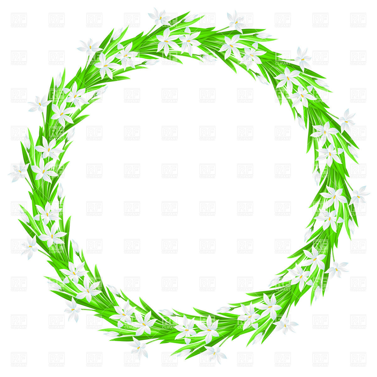 1200x1200 Spring Round Flower Frame Vector Image Of Borders And Frames