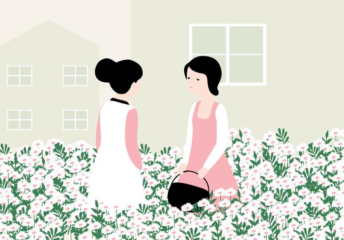 700x490 Flower Garden Illustration