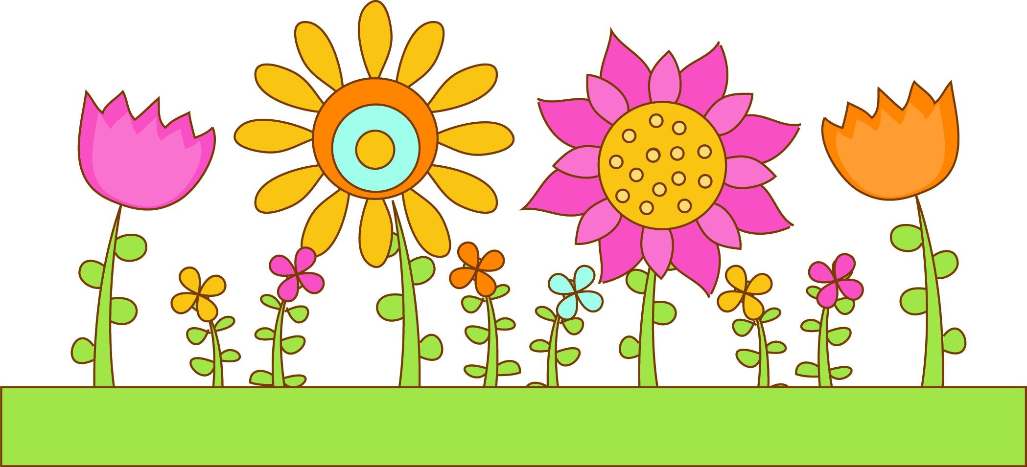 2098x955 Flower Garden Border Clip Art Beautiful Hd Flower Garden Clip Art