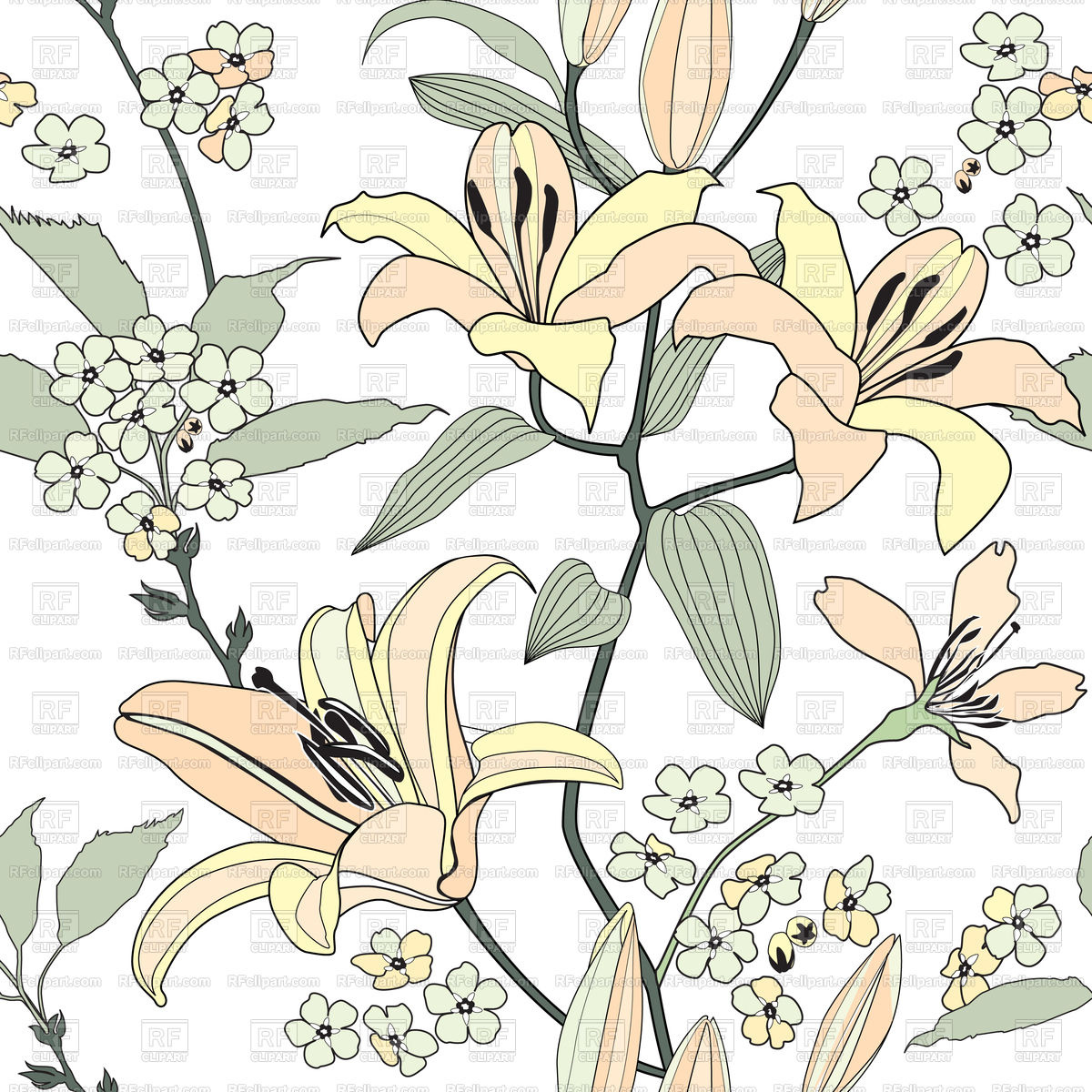 1200x1200 Floral Seamless Pattern