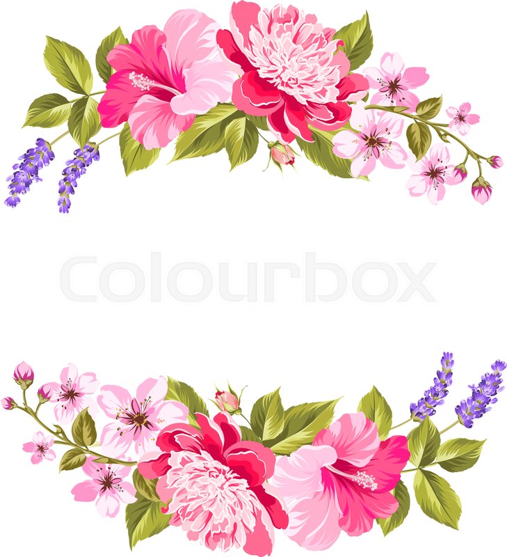 Tropical Flower Garland Free Copy Stock Vector Colourbox 729x800 Tropical Flower Garland Free Copy Stock Vector Colourbox
